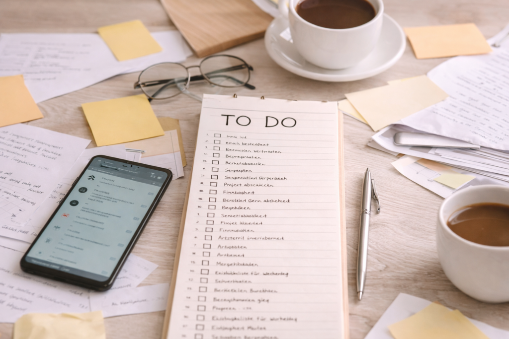 Abbildung einer Checkliste zum Thema Stressbewältigung aus dem Blogartikel „Was hilft bei Stress wirklich?“.